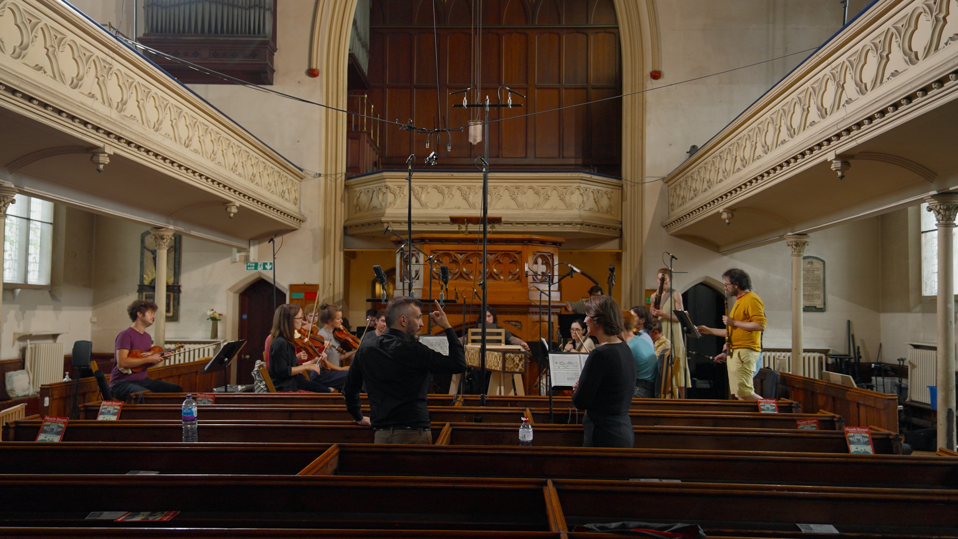 Recording session at Heath Street Baptist Church, copyright Tom Mungall